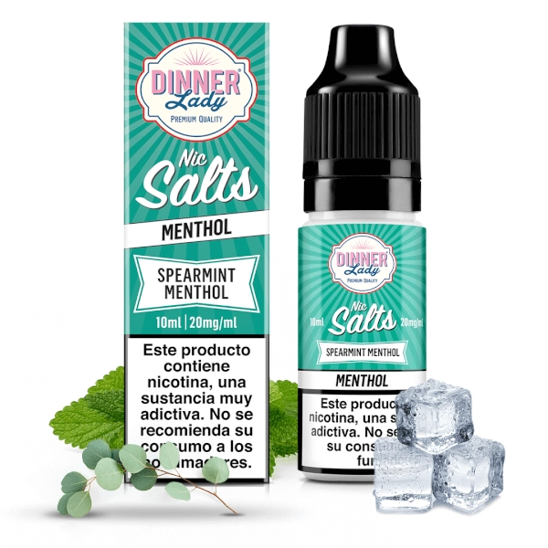 Spearmint Menthol 10ml 20mg Bar Salt Dinner Lady